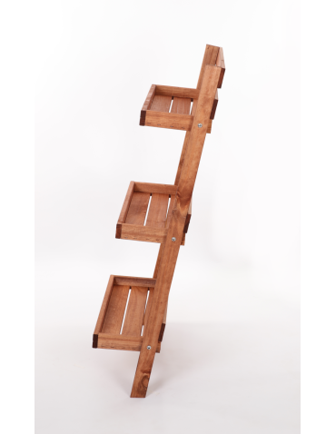Wielopoziomowe kwietniki - Drewniany kwietnik opierany o ścianę stojak regał na rośliny 115x37cm EKO - product 5