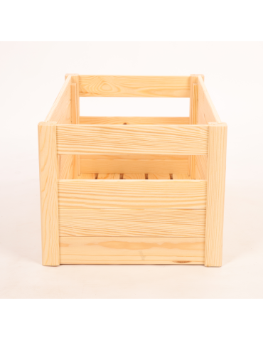 Skrzynka na warzywa owoce skrzynki DREWNIANE DNO 46x30 cm PEŁNY BOK EKO - product 2