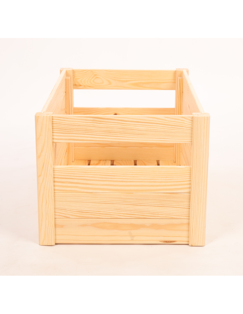 Skrzynki na owoce (skrzynki do warzyw) - Skrzynka na warzywa owoce skrzynki DREWNIANE DNO 46x30 cm PEŁNY BOK EKO - product b2b.wamar.biz 2