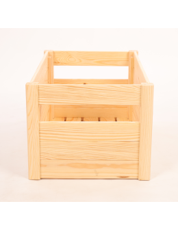 Skrzynka na warzywa owoce skrzynki DREWNIANE DNO 46x30 cm PEŁNY BOK EKO - product 2