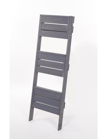 Wielopoziomowe kwietniki - Drewniana drabinka opierana o ścianę stojak regał na rośliny 115x37cm EKO - produkt 6