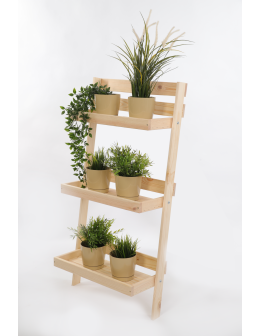 Kwietnik drewniany opierany o ścianę stojak regał na rośliny 115x57cm EKO - product 2