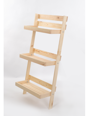 Wielopoziomowe kwietniki - Kwietnik drewniany opierany o ścianę stojak regał na rośliny 115x57cm EKO - product 5