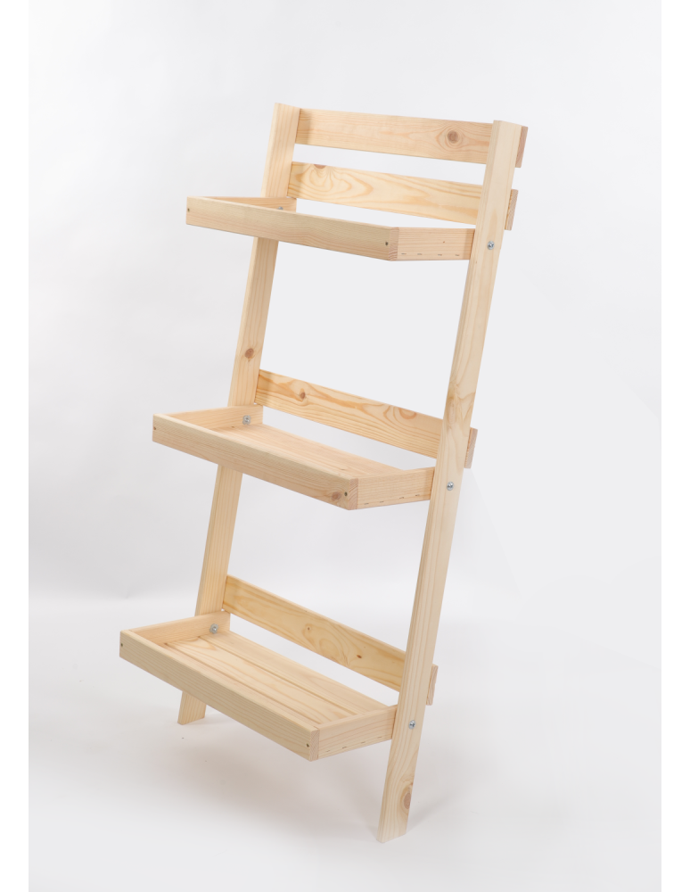 Wielopoziomowe kwietniki - Kwietnik drewniany opierany o ścianę stojak regał na rośliny 115x57cm EKO - product b2b.wamar.biz 5