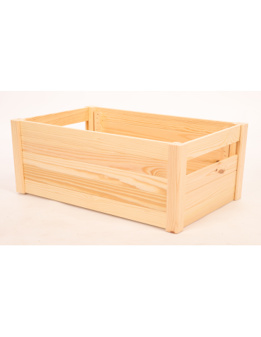 Skrzynka na warzywa owoce skrzynki DREWNIANE DNO 69x30 cm PEŁNY BOK EKO - product 2