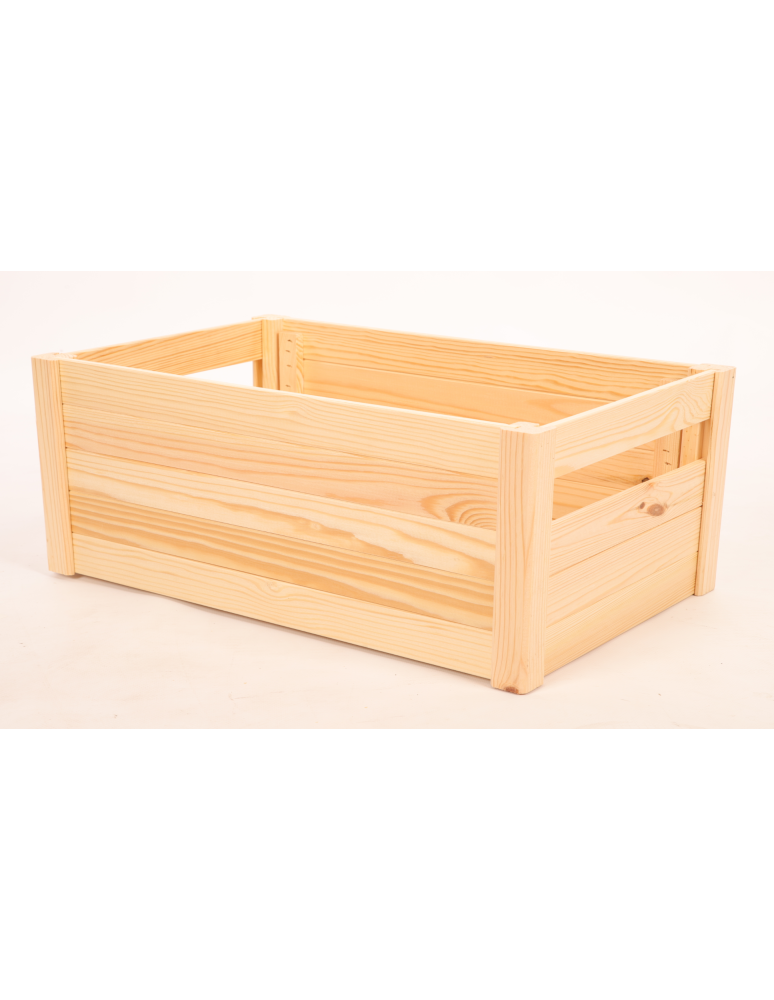 Skrzynki na owoce (skrzynki do warzyw) - Skrzynka na warzywa owoce skrzynki DREWNIANE DNO 69x30 cm PEŁNY BOK EKO - product b2b.wamar.biz 2