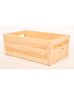 Skrzynka na warzywa owoce skrzynki DREWNIANE DNO 69x30 cm PEŁNY BOK EKO - product 2