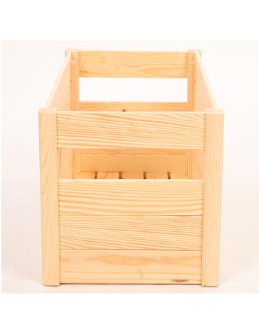 Skrzynki na owoce (skrzynki do warzyw) - Skrzynka na warzywa owoce skrzynki DREWNIANE DNO 69x30 cm PEŁNY BOK EKO - product 4