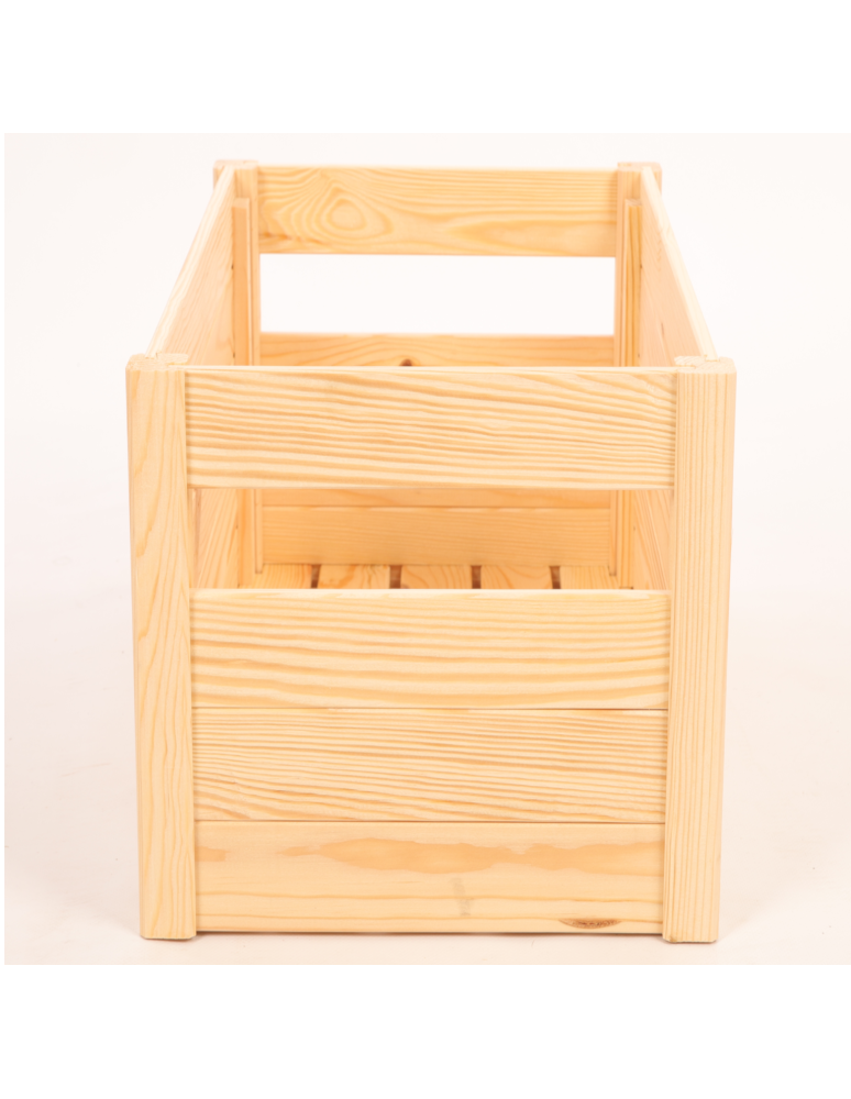 Skrzynki na owoce (skrzynki do warzyw) - Skrzynka na warzywa owoce skrzynki DREWNIANE DNO 69x30 cm PEŁNY BOK EKO - product b2b.wamar.biz 4