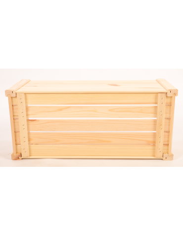 Skrzynki na owoce (skrzynki do warzyw) - Skrzynka na warzywa owoce skrzynki DREWNIANE DNO 69x30 cm PEŁNY BOK EKO - product 5