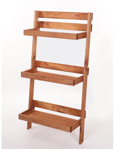 Wielopoziomowe kwietniki - Drewniany kwietnik opierany o ścianę stojak regał na rośliny 115x57cm EKO - product 3