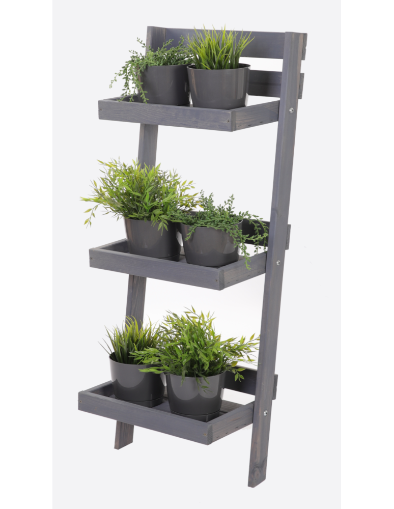 Wielopoziomowe kwietniki - Drewniany kwietnik opierany o ścianę stojak regał na rośliny 115x57cm EKO - produkt b2b.wamar.biz 2