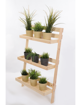 Drewniany kwietnik opierany o ścianę stojak regał składany 115x77cm EKO - product 2