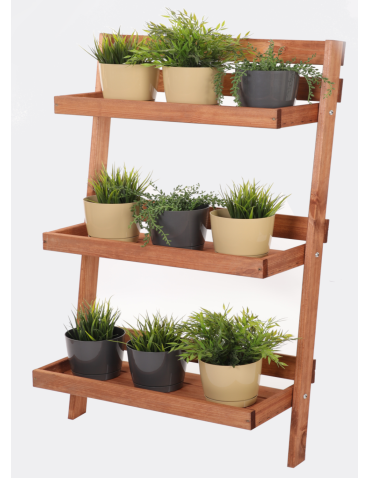 Drewniana drabinka opierana o ścianę stojak regał na rośliny 115x77cm EKO - product 2