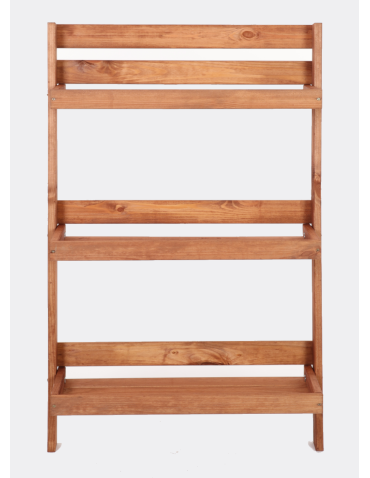 Wielopoziomowe kwietniki - Drewniana drabinka opierana o ścianę stojak regał na rośliny 115x77cm EKO - product 4