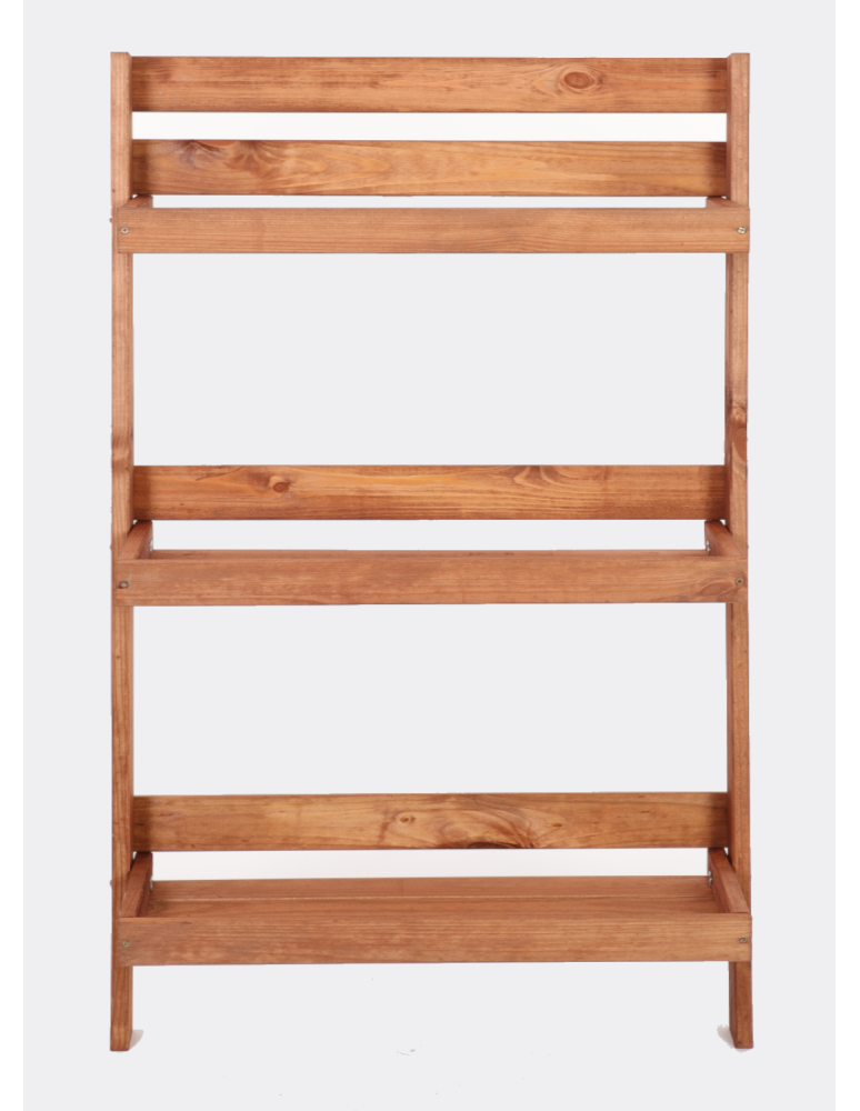 Wielopoziomowe kwietniki - Drewniana drabinka opierana o ścianę stojak regał na rośliny 115x77cm EKO - product b2b.wamar.biz 4
