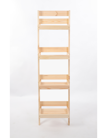 Wielopoziomowe kwietniki - Drewniany stojak opierany o ścianę kwietnik regał na rośliny 145x37cm EKO - product 6