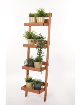 Drewniany kwietnik opierany o ścianę stojak regał na rośliny 145x37cm EKO - product 2