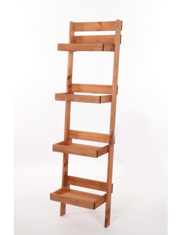 Wielopoziomowe kwietniki - Drewniany kwietnik opierany o ścianę stojak regał na rośliny 145x37cm EKO - product 3