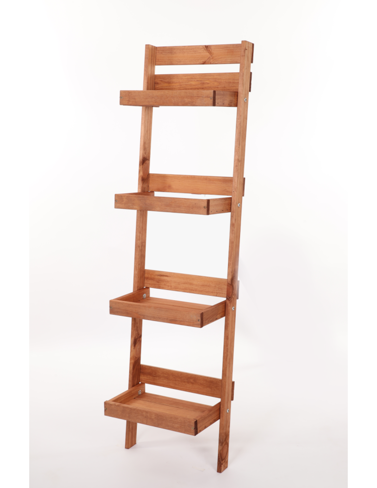 Wielopoziomowe kwietniki - Drewniany kwietnik opierany o ścianę stojak regał na rośliny 145x37cm EKO - product b2b.wamar.biz 3