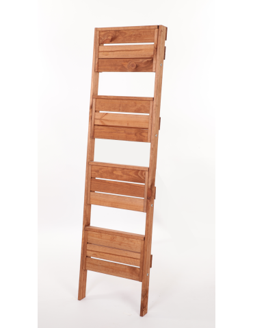 Wielopoziomowe kwietniki - Drewniany kwietnik opierany o ścianę stojak regał na rośliny 145x37cm EKO - product 6