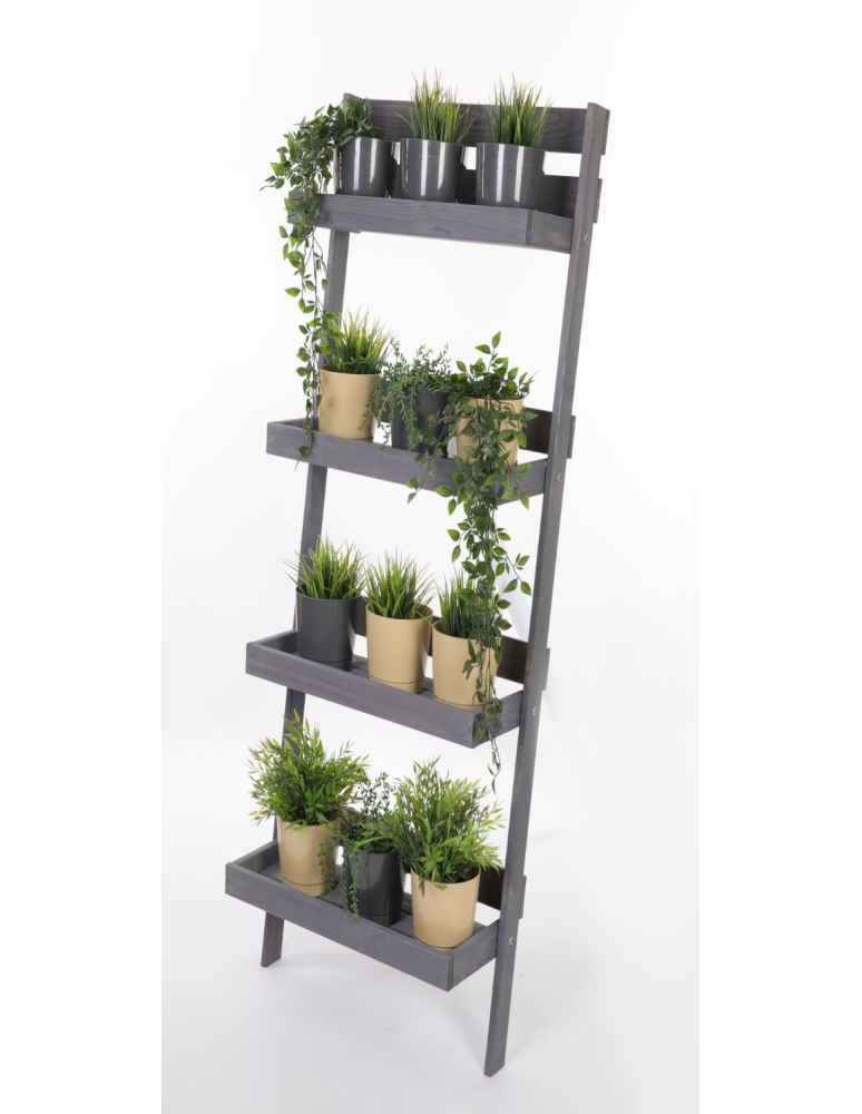 Wielopoziomowe kwietniki - Drewniany kwietnik składany opierany stojak regał na rośliny 145x37cm EKO - product b2b.wamar.biz 2