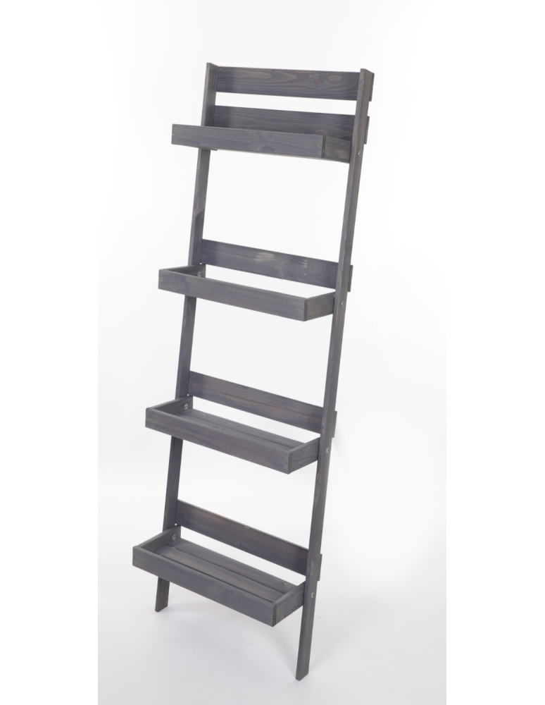 Wielopoziomowe kwietniki - Drewniany kwietnik składany opierany stojak regał na rośliny 145x37cm EKO - product b2b.wamar.biz 3