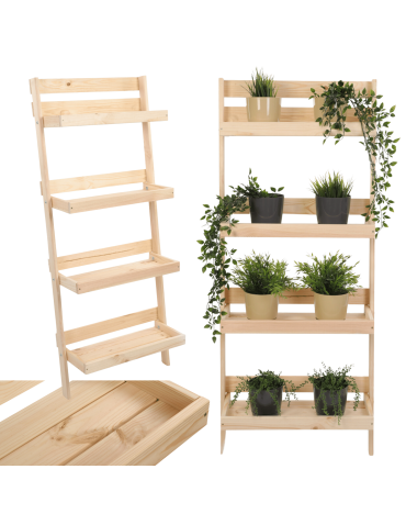 Kwietnik na kwiaty opierany o ścianę stojak regał na rośliny 145x57cm EKO