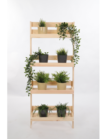 Wielopoziomowe kwietniki - Kwietnik na kwiaty opierany o ścianę stojak regał na rośliny 145x57cm EKO - product 3