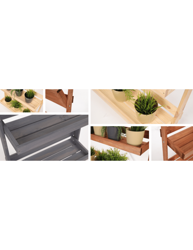 Wielopoziomowe kwietniki - Kwietnik na kwiaty opierany o ścianę stojak regał na rośliny 145x57cm EKO - product b2b.wamar.biz 7