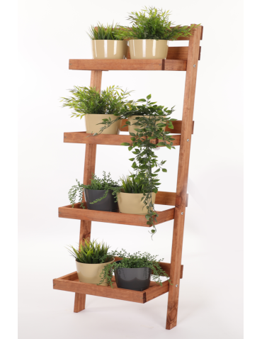 Drewniany kwietnik opierany o ścianę stojak regał na rośliny 145x57cm EKO - product 2
