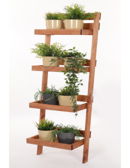Drewniany kwietnik opierany o ścianę stojak regał na rośliny 145x57cm EKO - product 2