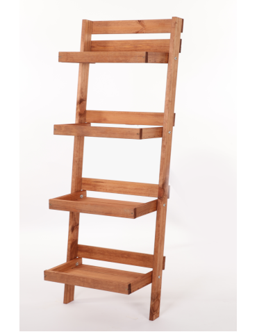 Wielopoziomowe kwietniki - Drewniany kwietnik opierany o ścianę stojak regał na rośliny 145x57cm EKO - product 3