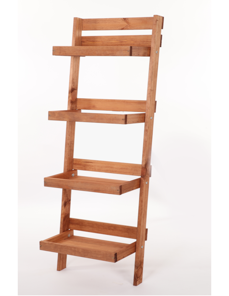 Wielopoziomowe kwietniki - Drewniany kwietnik opierany o ścianę stojak regał na rośliny 145x57cm EKO - product b2b.wamar.biz 3