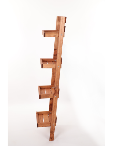 Wielopoziomowe kwietniki - Drewniany kwietnik opierany o ścianę stojak regał na rośliny 145x57cm EKO - product 5