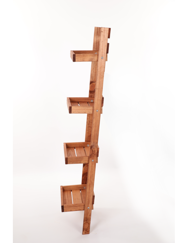 Wielopoziomowe kwietniki - Drewniany kwietnik opierany o ścianę stojak regał na rośliny 145x57cm EKO - product b2b.wamar.biz 5