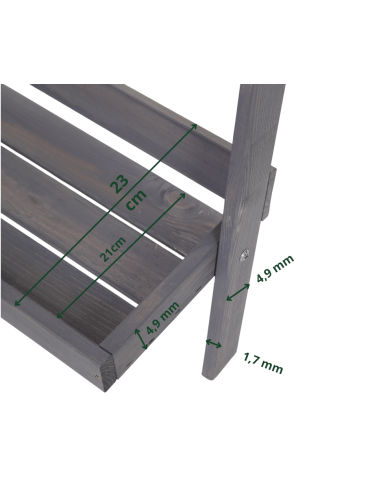Wielopoziomowe kwietniki - Drewniany kwietnik opierany o ścianę stojak regał na rośliny 145x57cm EKO - product 11