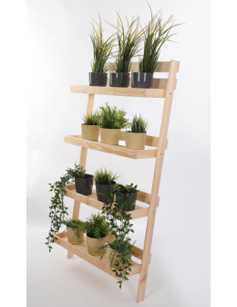 Drewniany kwietnik opierany o ścianę stojak regał na rośliny 145x77cm EKO - product 2