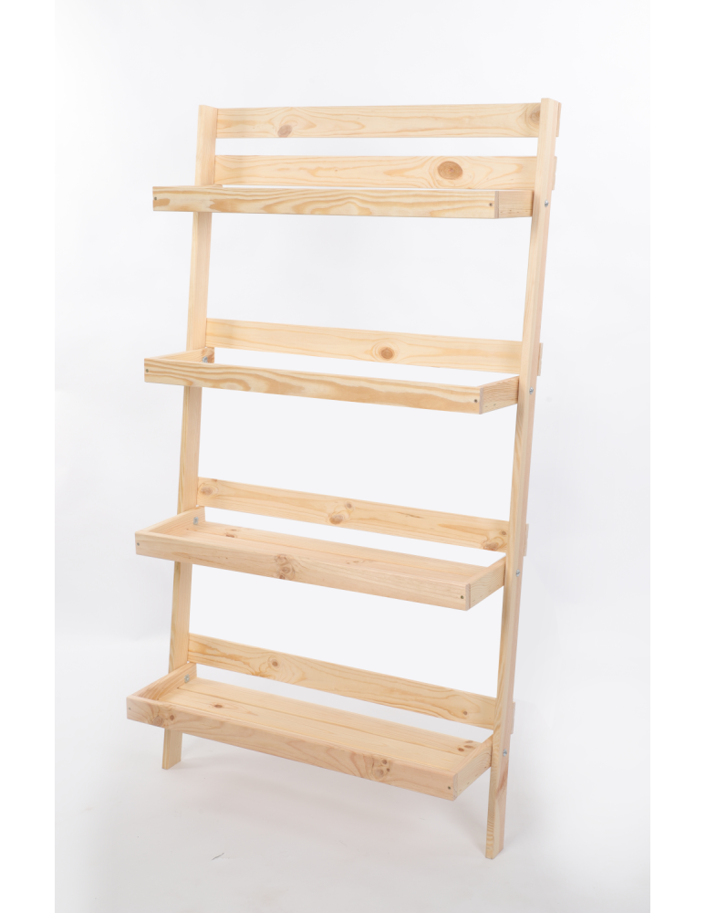 Wielopoziomowe kwietniki - Drewniany kwietnik opierany o ścianę stojak regał na rośliny 145x77cm EKO - product b2b.wamar.biz 5