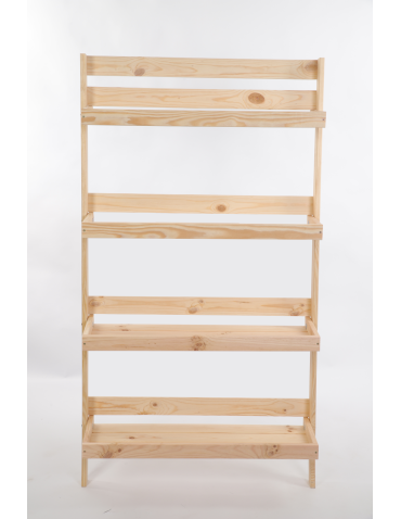 Wielopoziomowe kwietniki - Drewniany kwietnik opierany o ścianę stojak regał na rośliny 145x77cm EKO - product 6