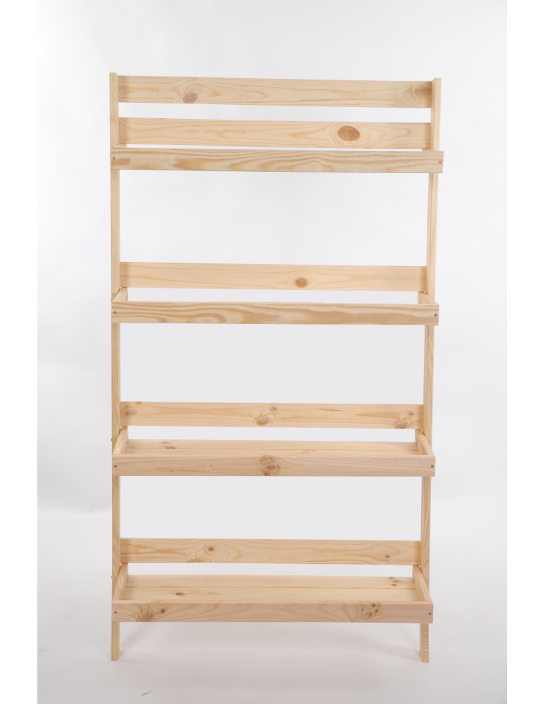 Wielopoziomowe kwietniki - Drewniany kwietnik opierany o ścianę stojak regał na rośliny 145x77cm EKO - product b2b.wamar.biz 6