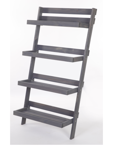 Wielopoziomowe kwietniki - Drewniany kwietnik opierany o ścianę stojak regał na rośliny 145x77cm EKO - produkt 3