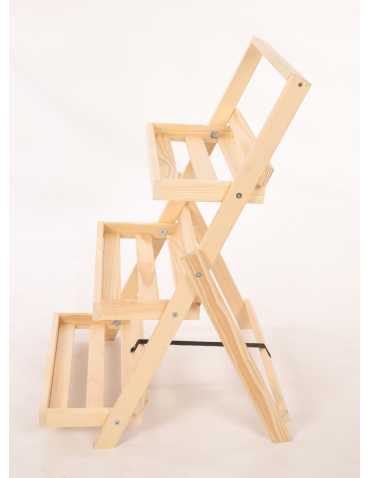 Kwietniki - Stojak do ekspozycji kwietnik drewniany etażerka regał na kwiaty 3PÓŁKI EKO - product 4