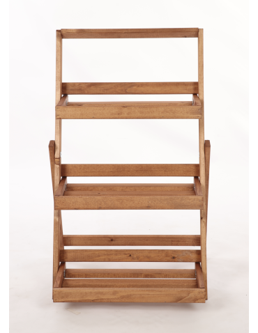 Kwietniki - Drewniany stojak na kwiaty drabinka etażerka kwietnik regał 3PÓŁKI EKO - product 5