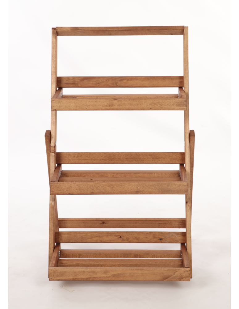 Kwietniki - Drewniany stojak na kwiaty drabinka etażerka kwietnik regał 3PÓŁKI EKO - product b2b.wamar.biz 5