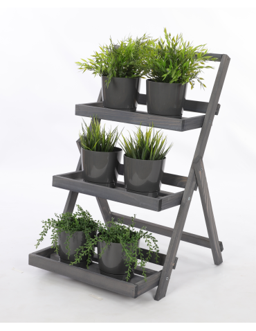 Stojak do ekspozycji kwietnik drewniany etażerka regał na kwiaty 3PÓŁKI EKO - product 2