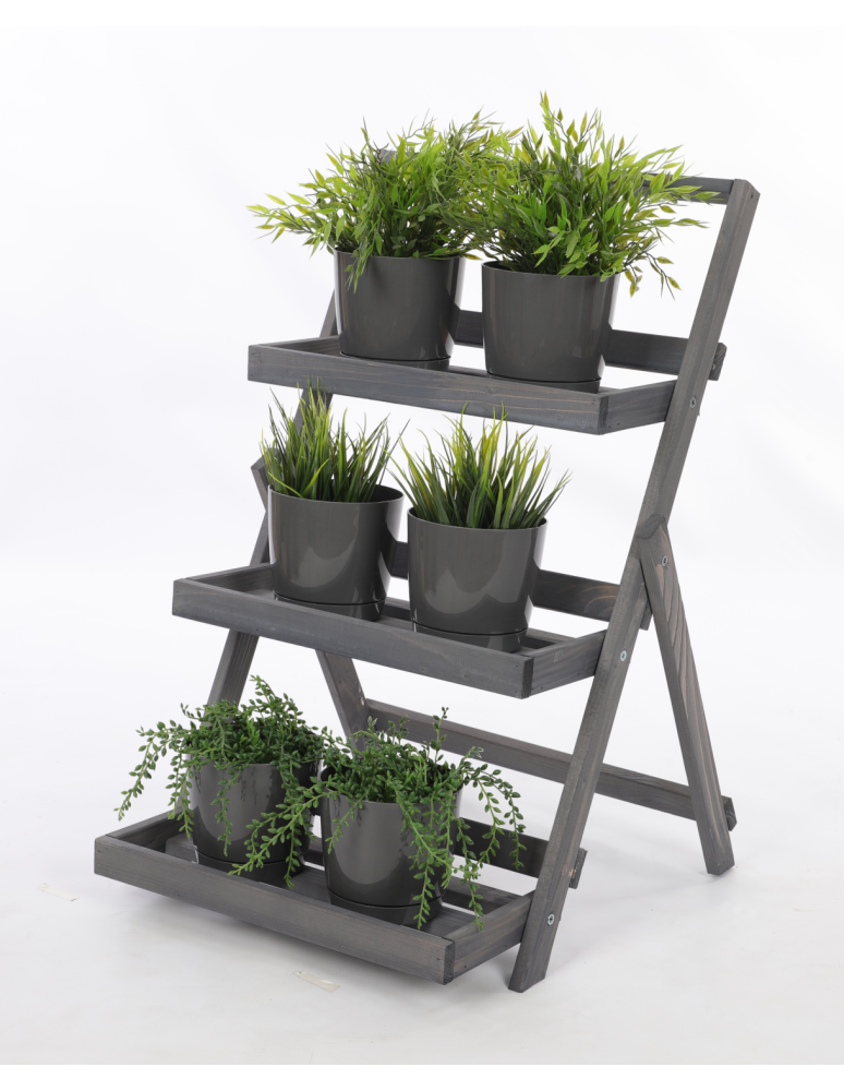 Kwietniki - Stojak do ekspozycji kwietnik drewniany etażerka regał na kwiaty 3PÓŁKI EKO - produkt b2b.wamar.biz 2