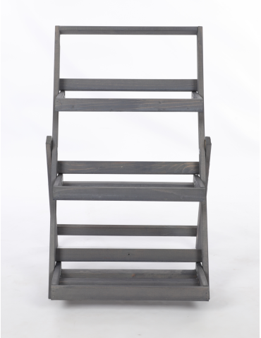 Kwietniki - Stojak do ekspozycji kwietnik drewniany etażerka regał na kwiaty 3PÓŁKI EKO - produkt 6