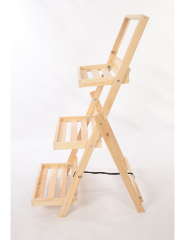 Kwietniki - Kwietnik piętrowy drabinka stojak regał na rośliny ekspozycyjny 3PÓŁKI EKO - product 4