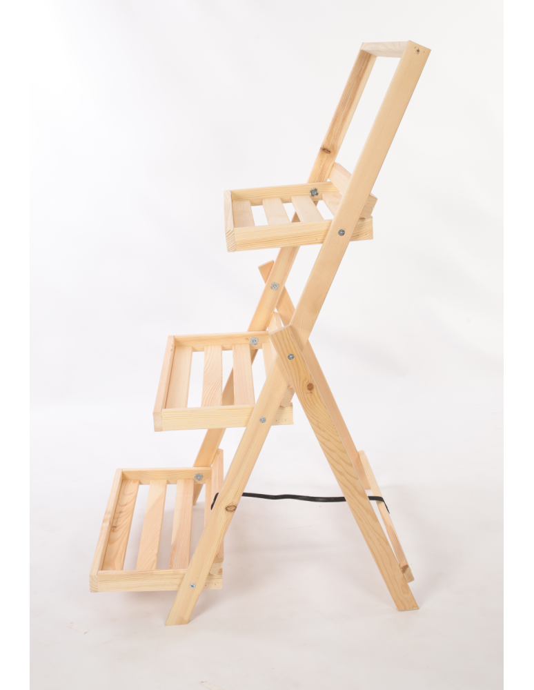 Kwietniki - Kwietnik piętrowy drabinka stojak regał na rośliny ekspozycyjny 3PÓŁKI EKO - product b2b.wamar.biz 4